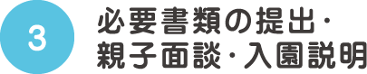 必要書類の提出